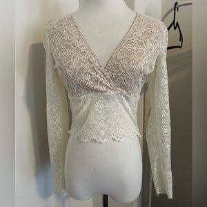 Wilfred lace long sleeve top size s